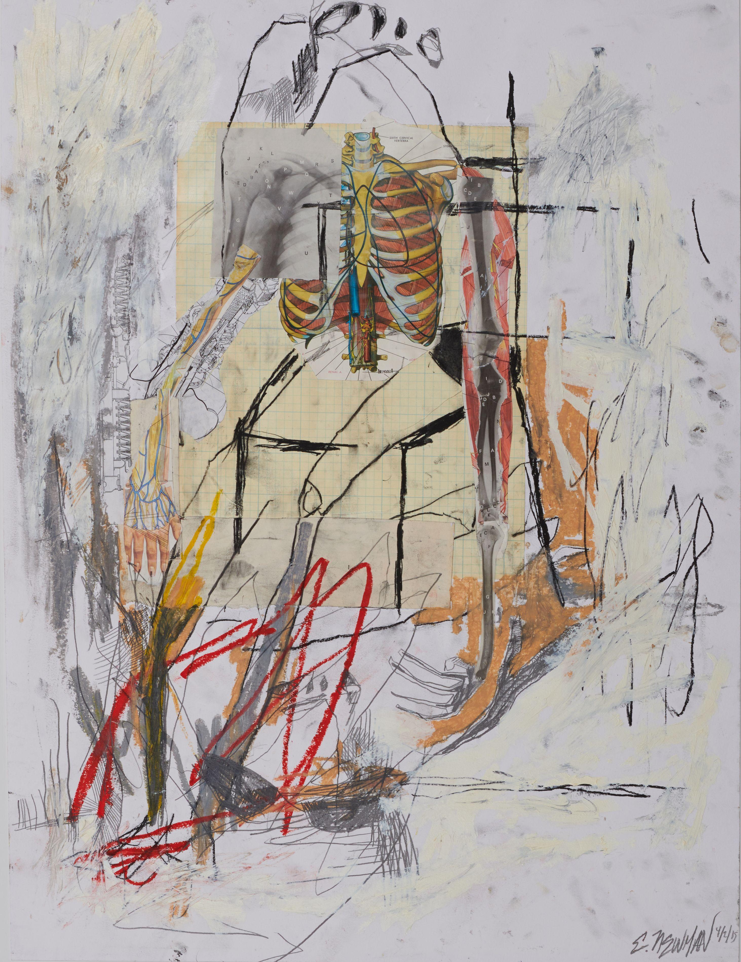 Cinetosi, tecnica mista su carta - Mixed Media Art di Ethan Newman