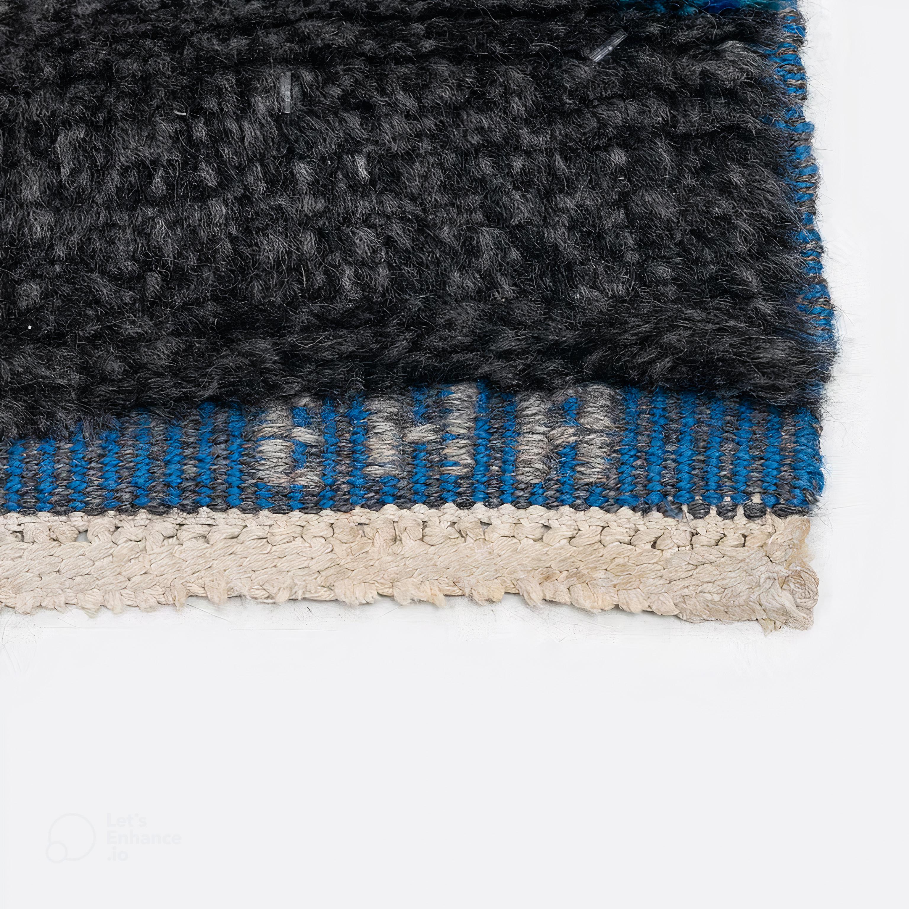 Noué à la main Ethel Halvar Andersson - Tapis géométrique noué à la main, Suède, années 1940 en vente