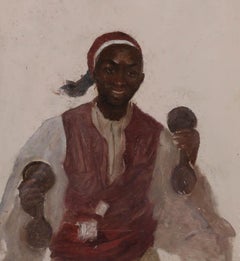 Ethel Lega-Weekes (1864-1949) - Oil, Man with Maracas, Zanzibar