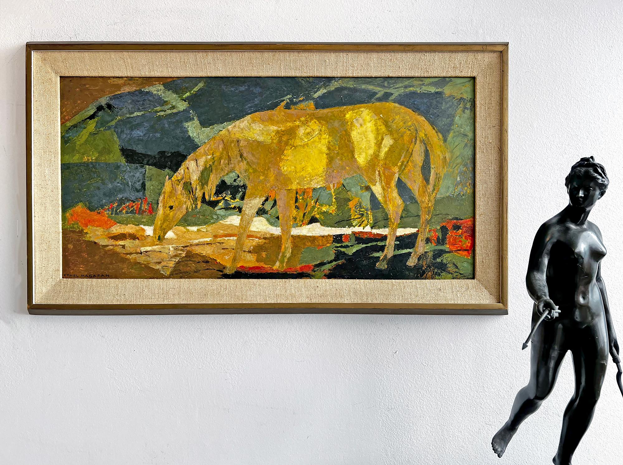 Lone Horse in Abstract Landscape For Sale 3