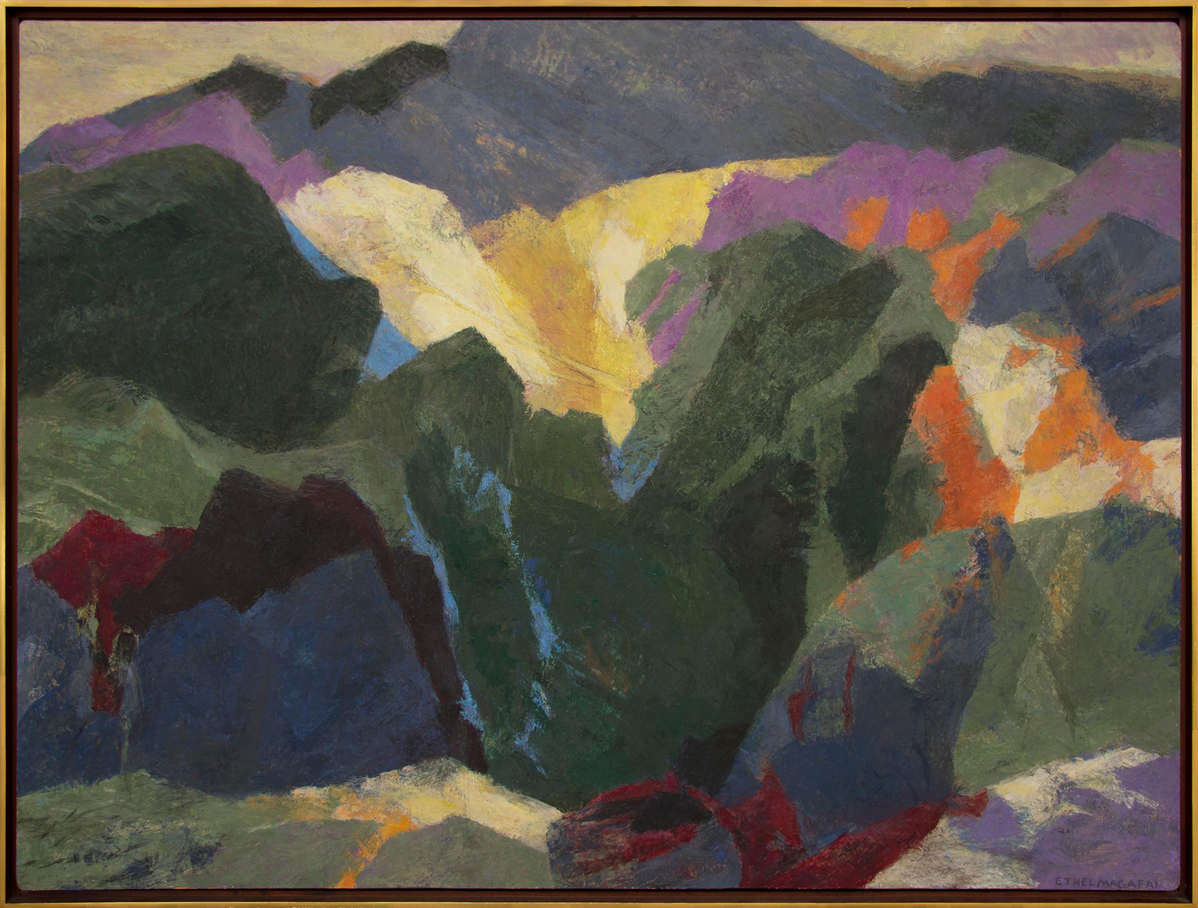 Ethel Magafan Landscape Painting - Mt. Sopris (Near Aspen and Carbondale, Colorado) semi-abstract painting
