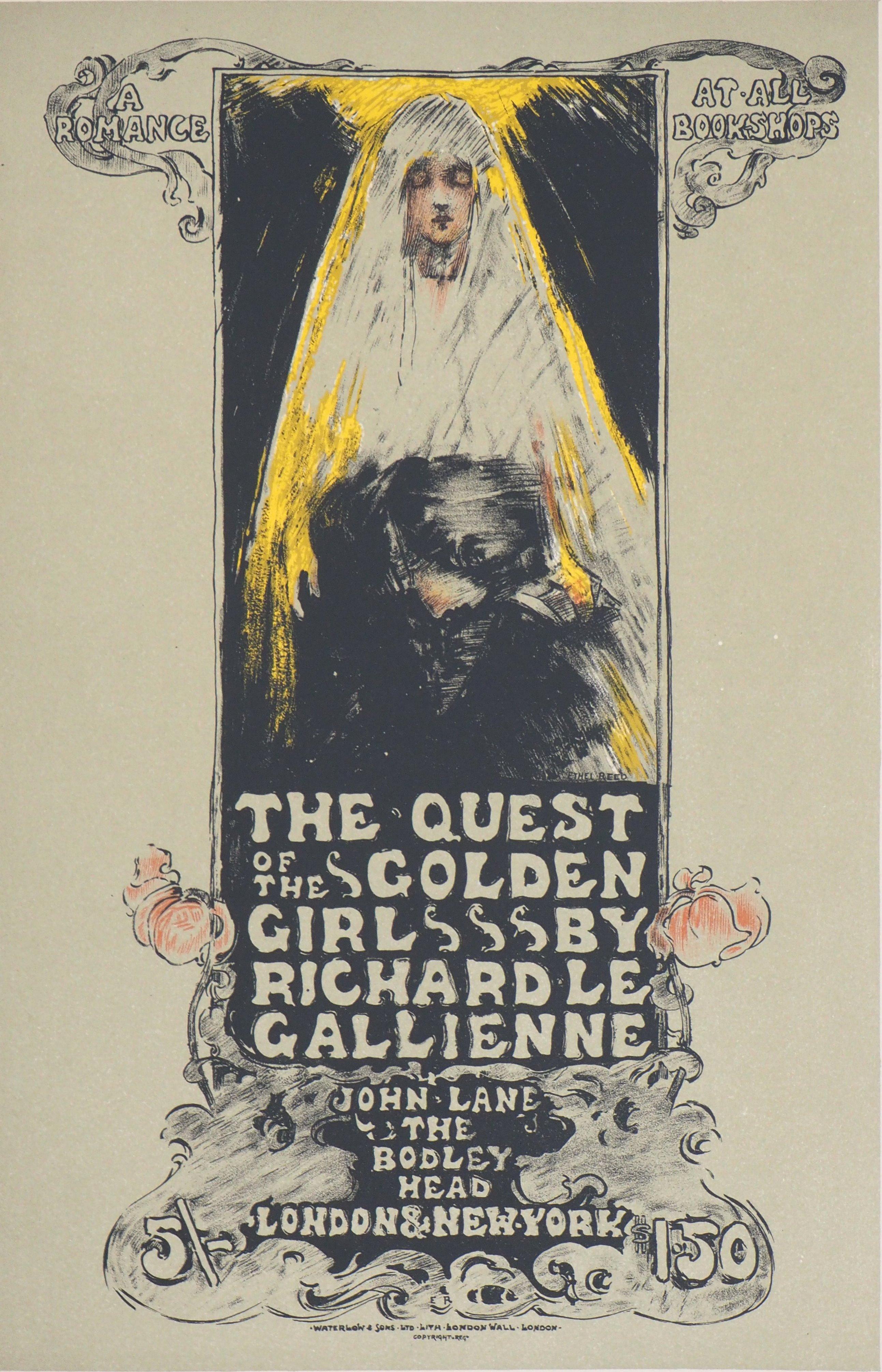 Ethel Reed Figurative Print - The Quest of the Golden Girl - Lithograph (Les Maîtres de l'Affiche), 1897