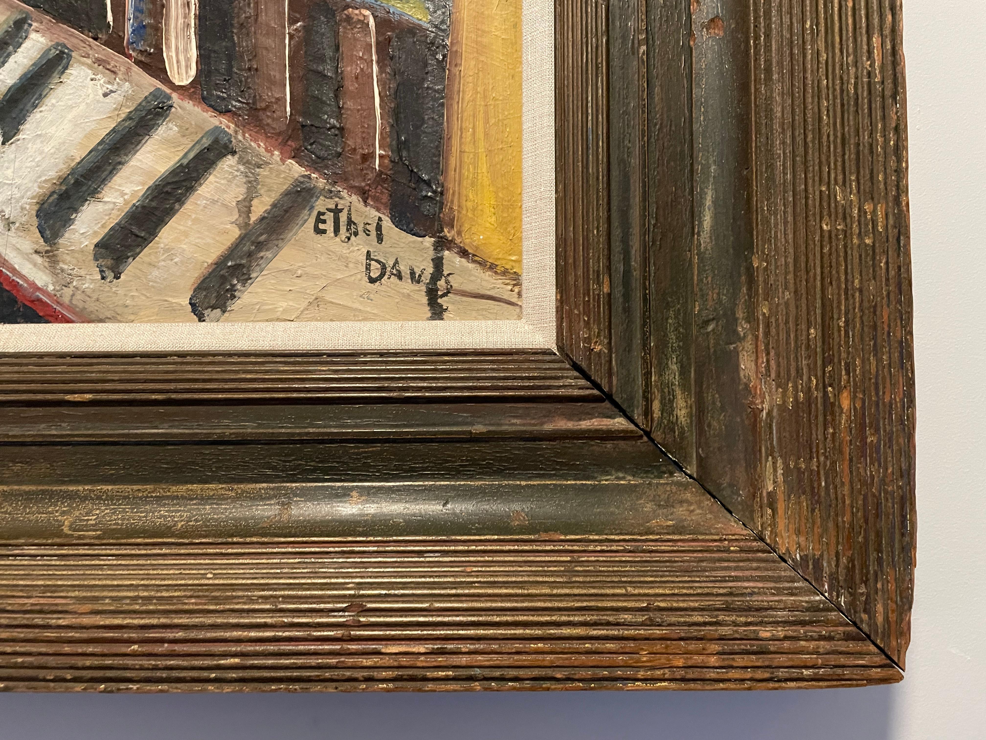 Abstraktes Musik-Ölgemälde der südlichen Moderne von Ethel Davis, Alabama, 1940 (Geometrische Abstraktion), Painting, von Ethel Rosetta Davis