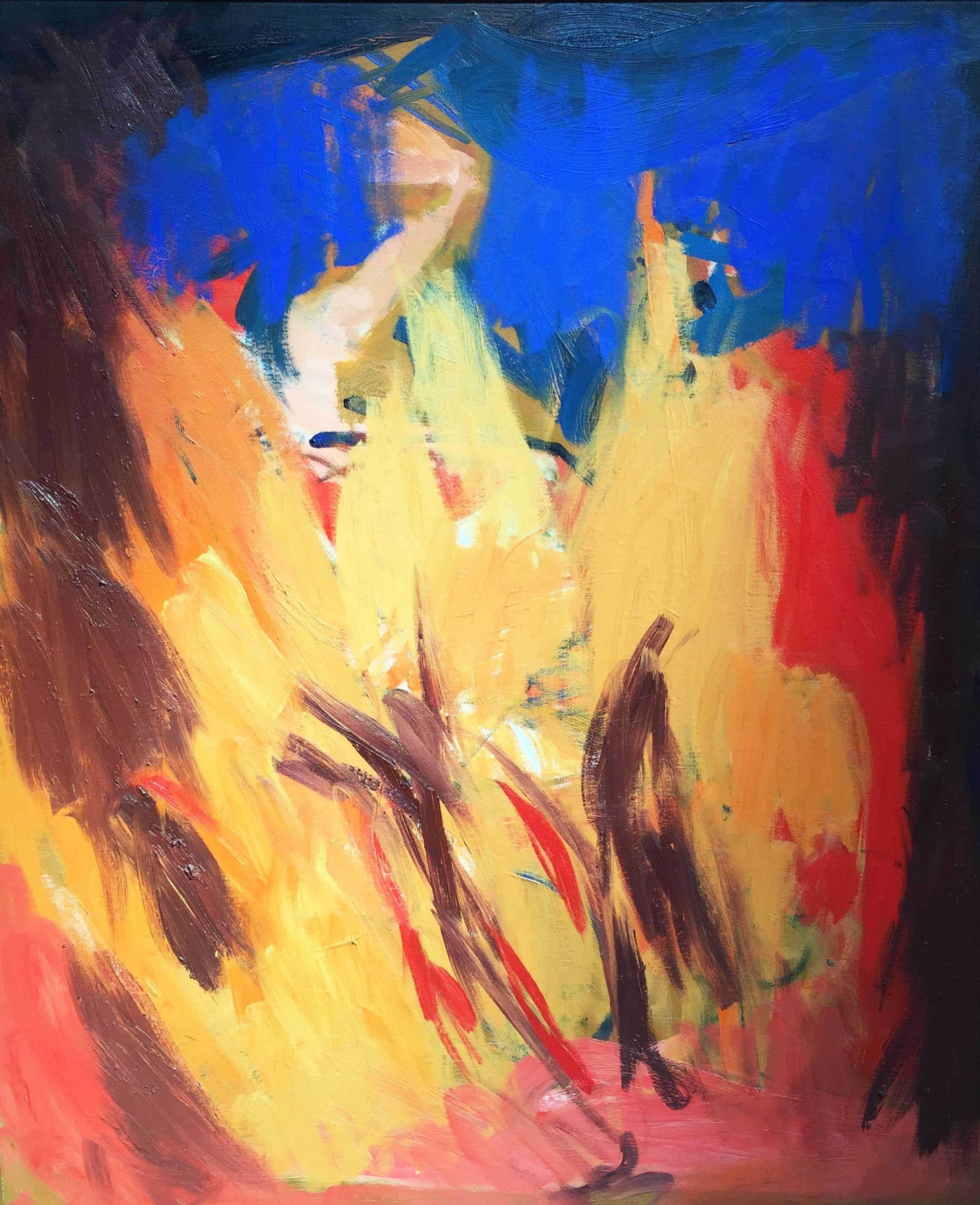 Ethel Scwabacher Abstract Painting - Ethel Schwabacher, Warm Rain II, oil on canvas, 1959