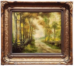 Der freundliche Pfad, Kaninchen, Landschaft der 1920er Jahre, geteilter Zaun