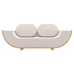 Ether 2 Seat Sofa - Modern Handcrafted Sofa with Natural Wood Base