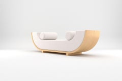 Ether Bench - Modern Handcrafted Bench with Natural Wood Base