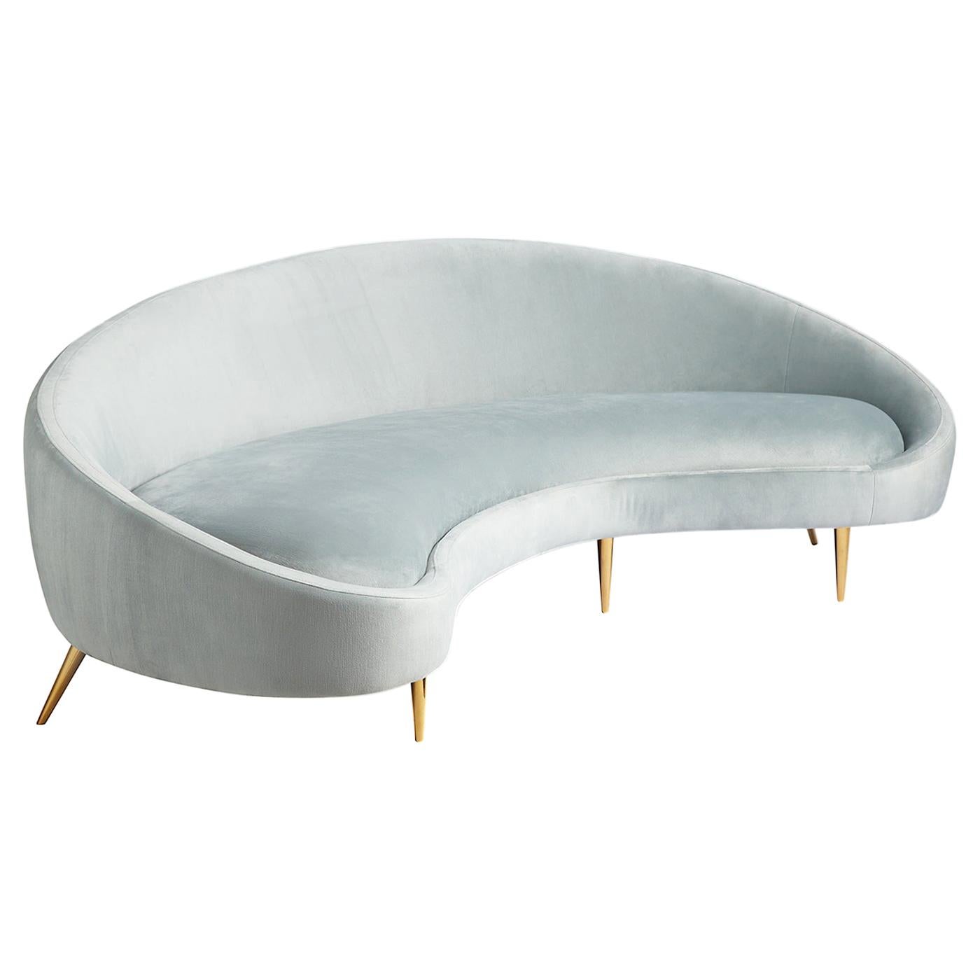 Ether Curved Velvet Sofa