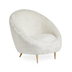 Ether Lounge Chair in Shearling