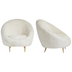 Ether Lounge Chair in Shearling