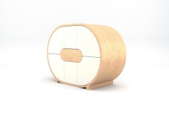 Ether Sideboard - Modern Handcrafted Sideboard in Natural Wood and White Lacquer