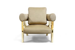 Ethereal Armchair - Hand Polished Hammered Brass & Fabric - Boca do Lobo