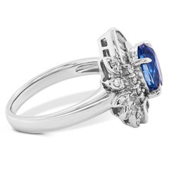 Ethereal Blue Majesty 1.85 carats Vivid Sapphire & Diamond Solitaire Ring