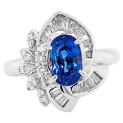 Ethereal Blue Majesty 1.85 carats Vivid Sapphire
Diamond Solitaire Ring