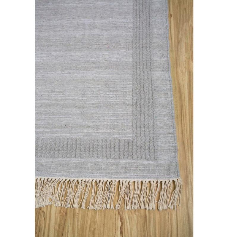 Modern Ethereal Crossings Light Silver & Light Silver 150X210 cm Flatweave Rug For Sale