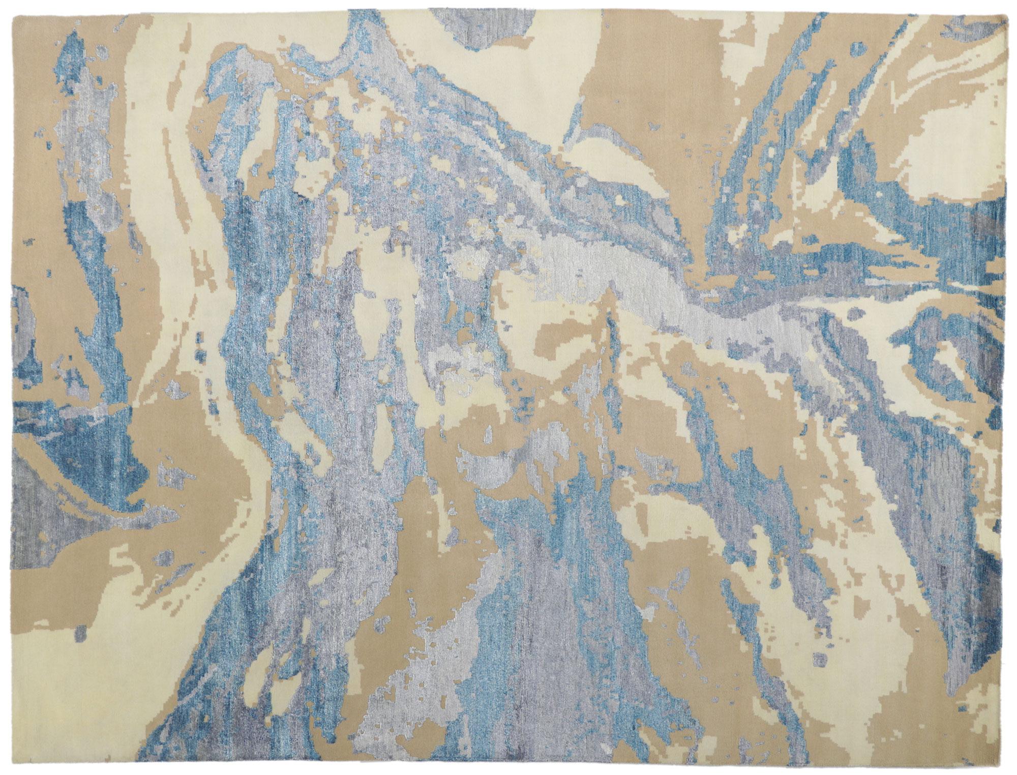 Contemporary Ethereal Earthflow: An Abstract Biophilic Masterpiece of Organic Modern Style For Sale