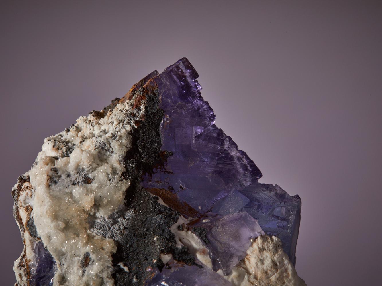 Ethereal Fluorite: Blue Barite Matrix with Red Accents from Morocco 4