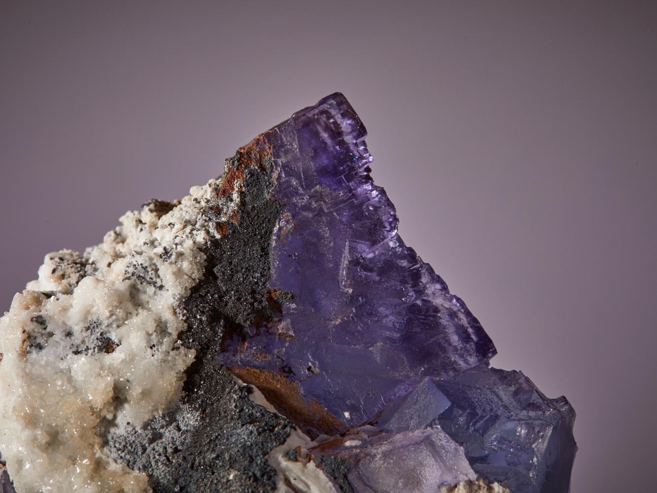 Ethereal Fluorite: Blue Barite Matrix with Red Accents from Morocco 7