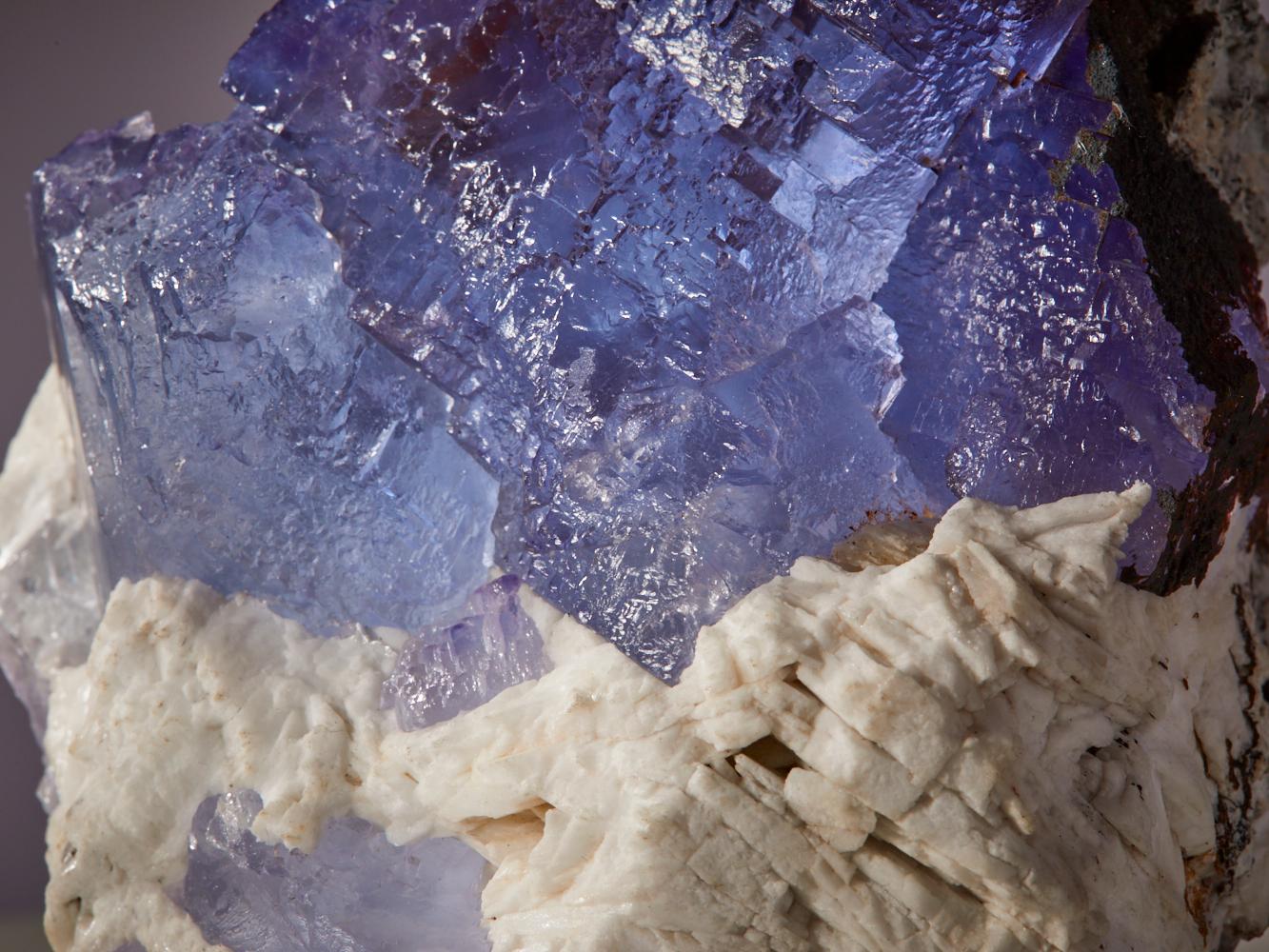 Ethereal Fluorite: Blue Barite Matrix with Red Accents from Morocco 10