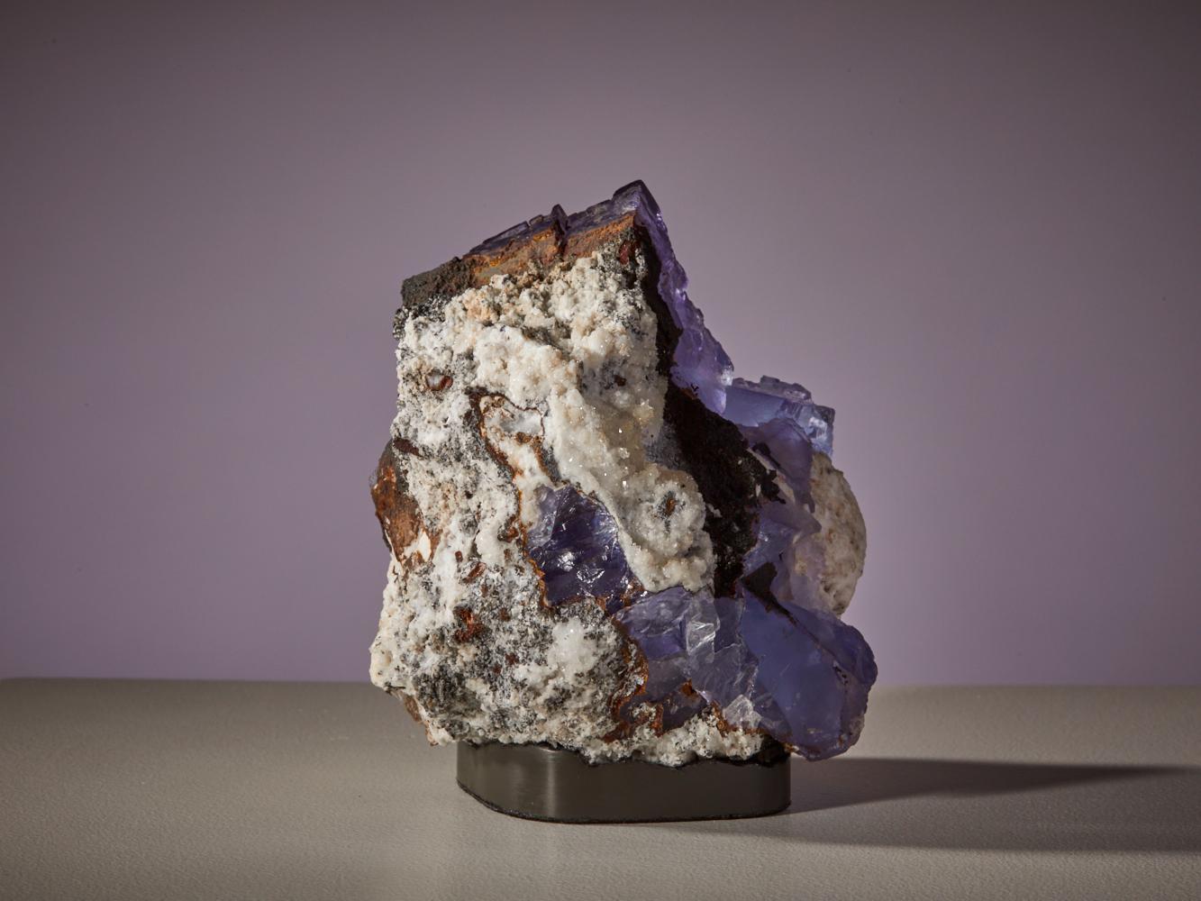 Ethereal Fluorite: Blue Barite Matrix with Red Accents from Morocco 14