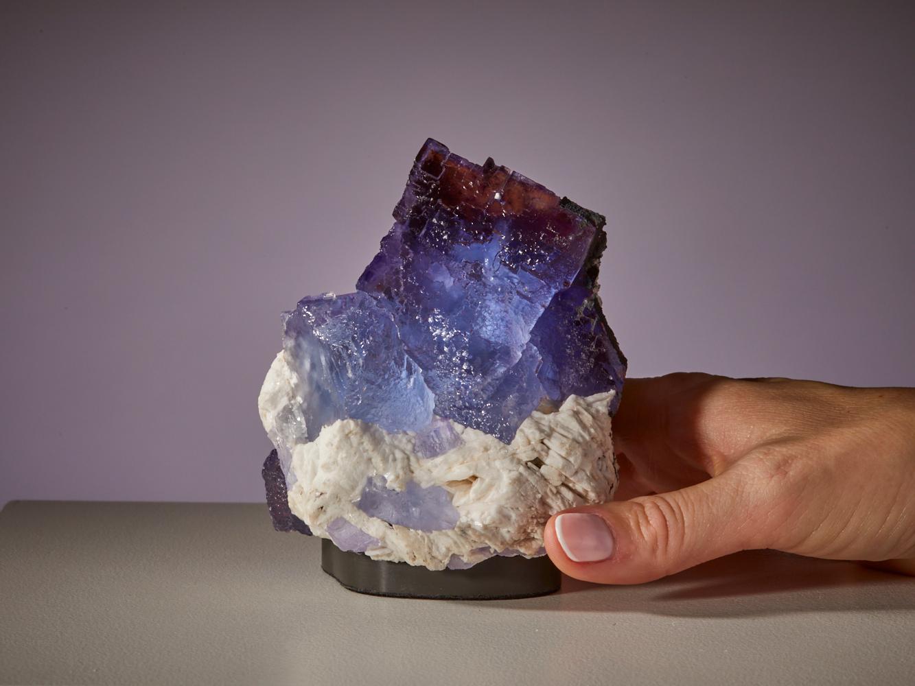 Moroccan Ethereal Fluorite: Blue Barite Matrix with Red Accents from Morocco
