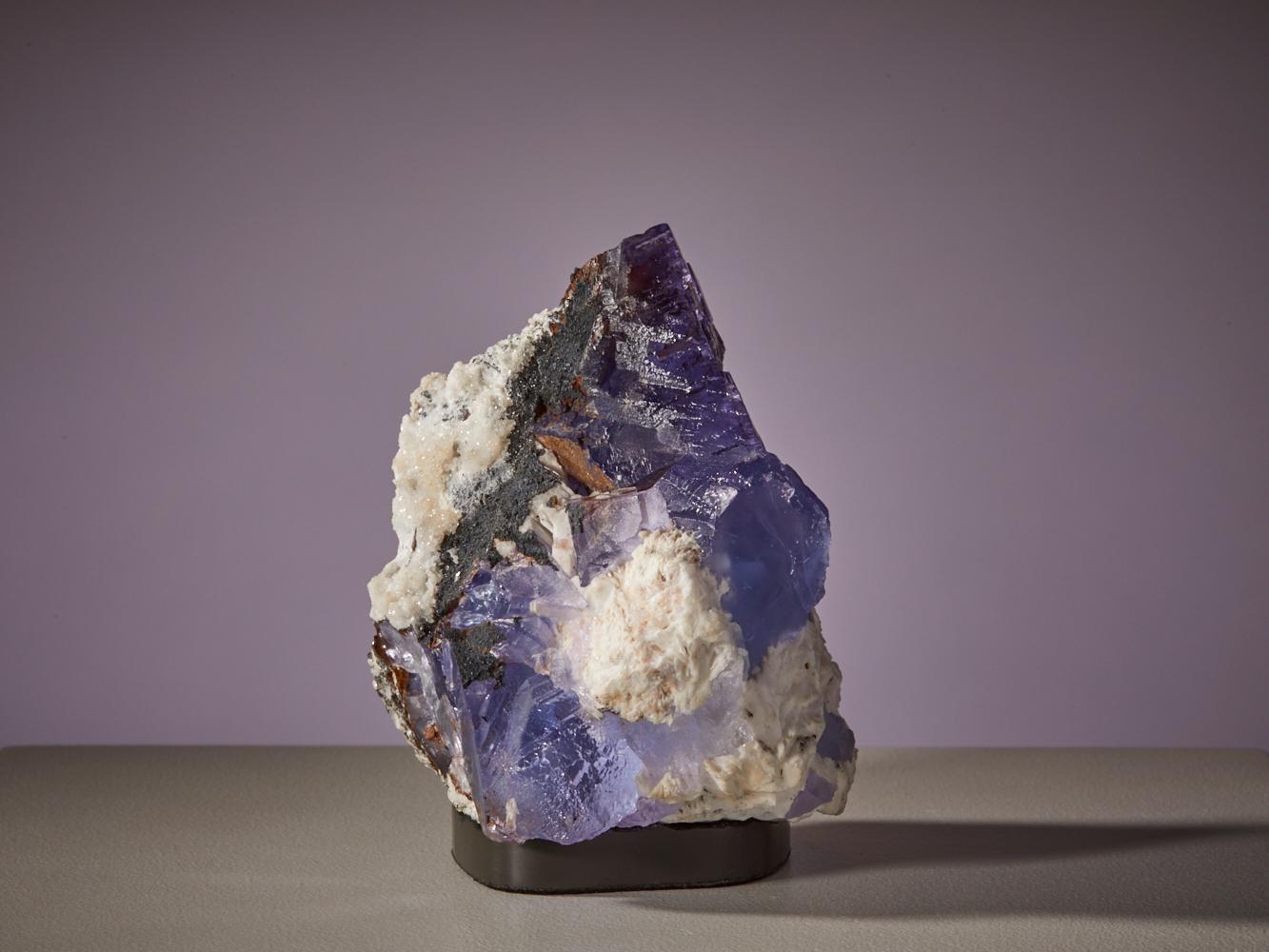 Ethereal Fluorite: Blue Barite Matrix with Red Accents from Morocco In Excellent Condition In London, GB