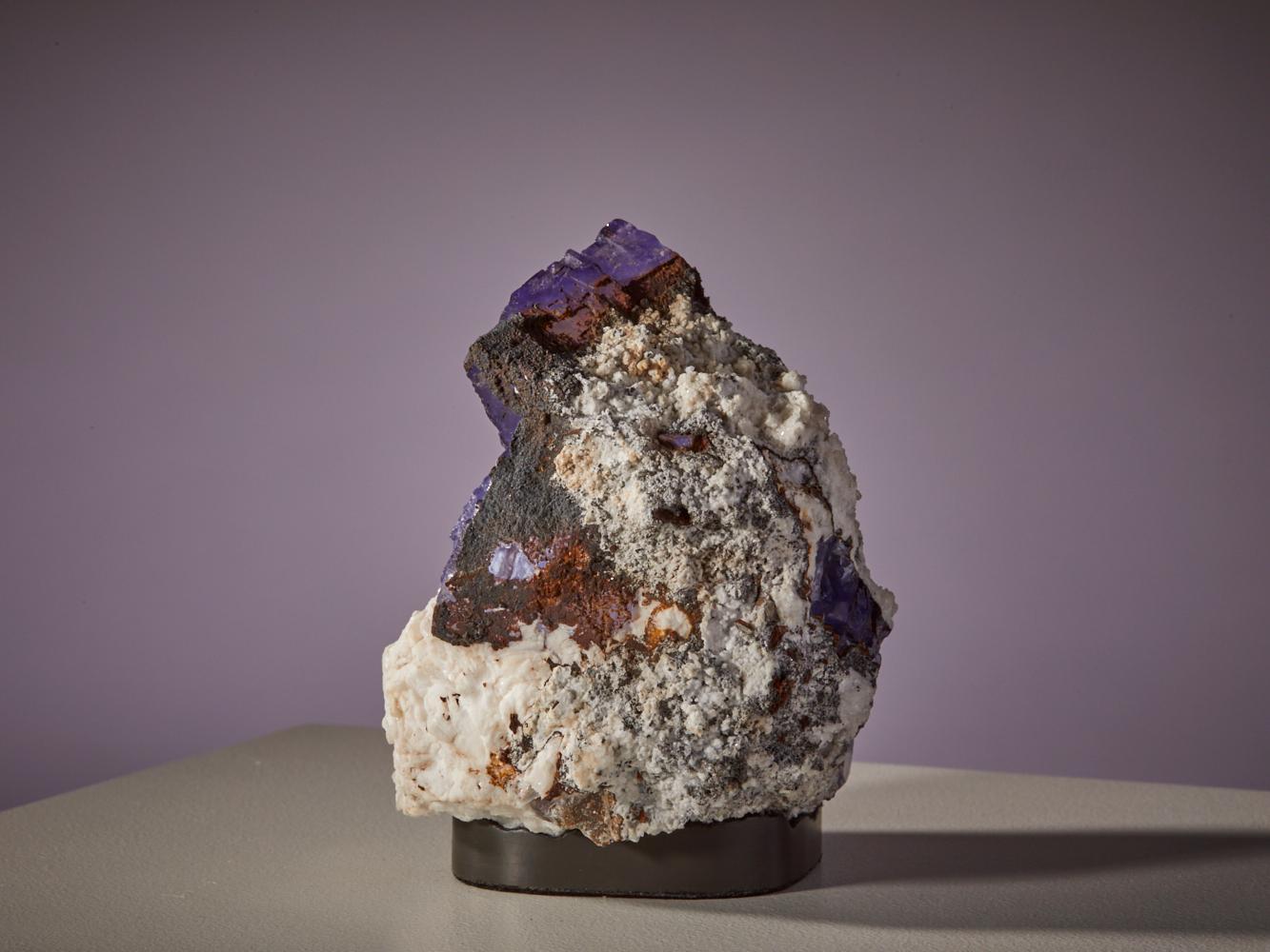 Ethereal Fluorite: Blue Barite Matrix with Red Accents from Morocco 1