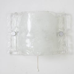 Ethereal Kalmar Glass Wall Light, Años 70