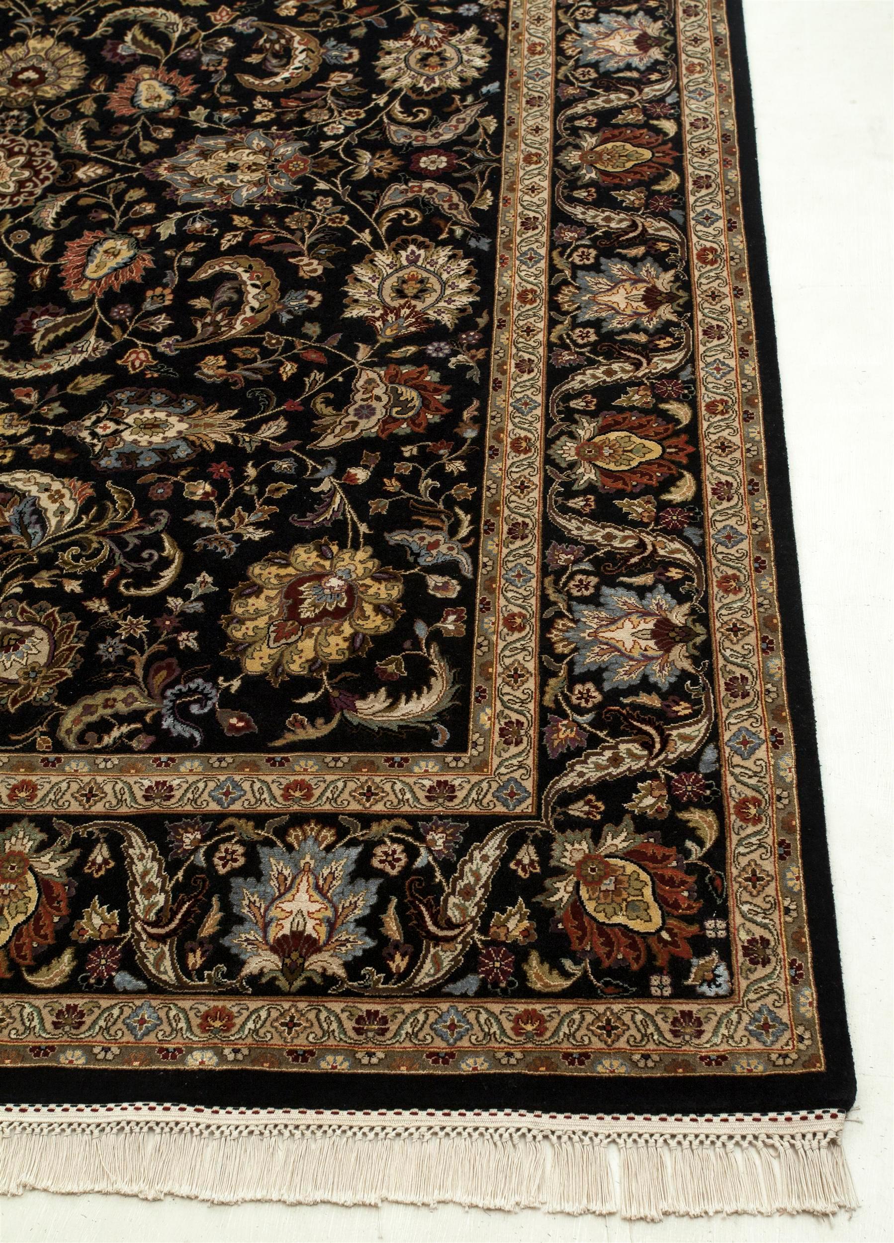 Tribal Ethereal Muse Ebony & Ebony 300x420 cm Hand Knotted Rug For Sale