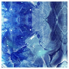 Ethereal Vision-Blueberry-Marble Printed Wallpaper