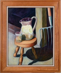 After the Chores comes Cold Lemonade Milking Stool Still Life