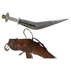 Ethiopian Afar “Jile” Short Sword Dagger with Sheath Horn of Africa 1920s