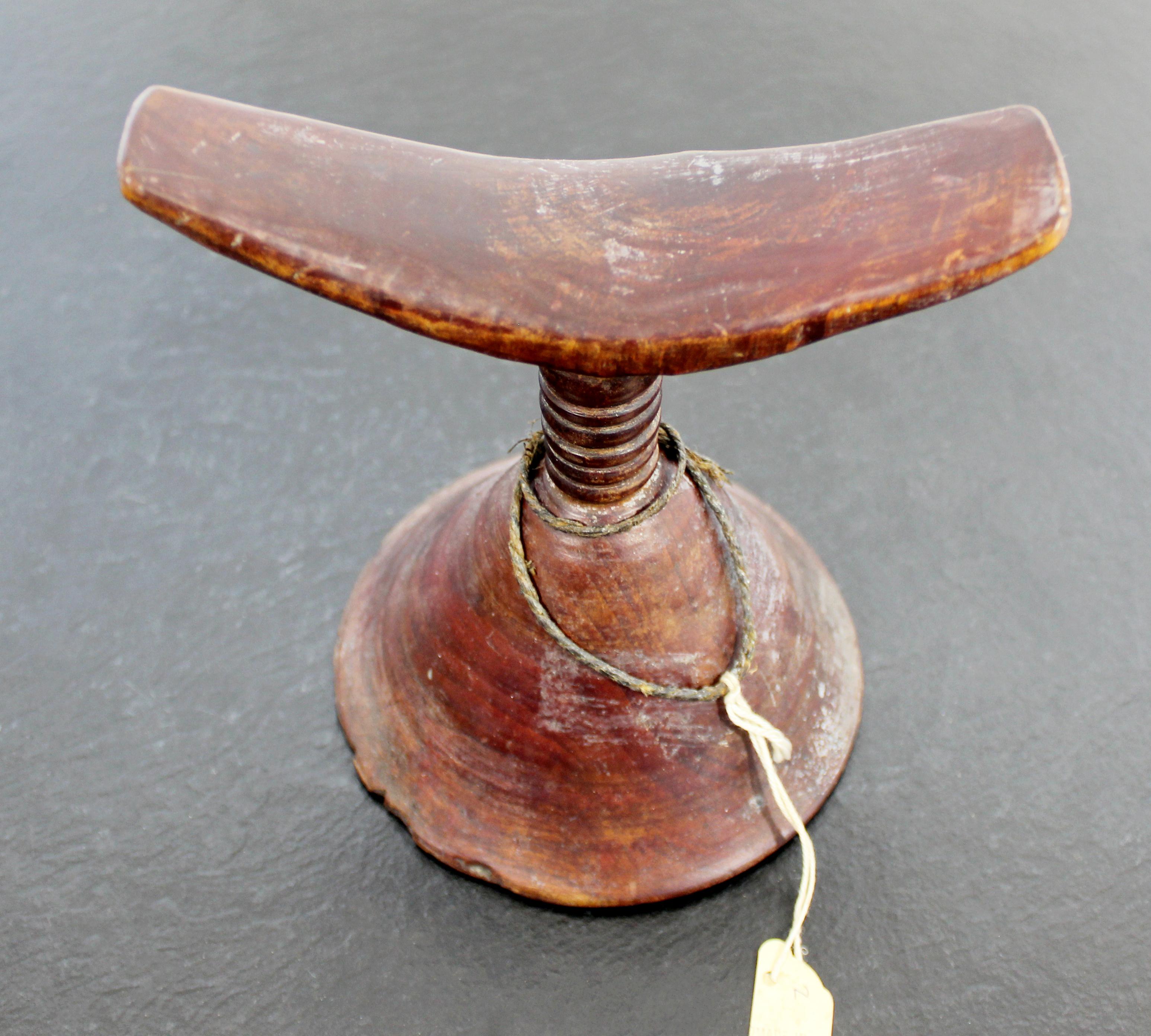 20th Century Ethiopian African Handmade Curved Wood Headrest