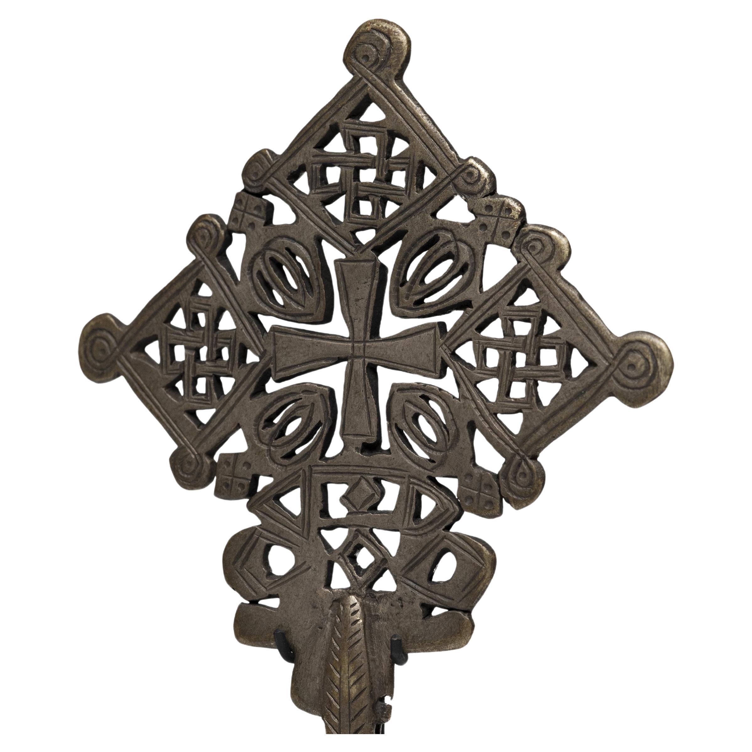 Cast Ethiopian Bronze Coptic Cross, c. 1900