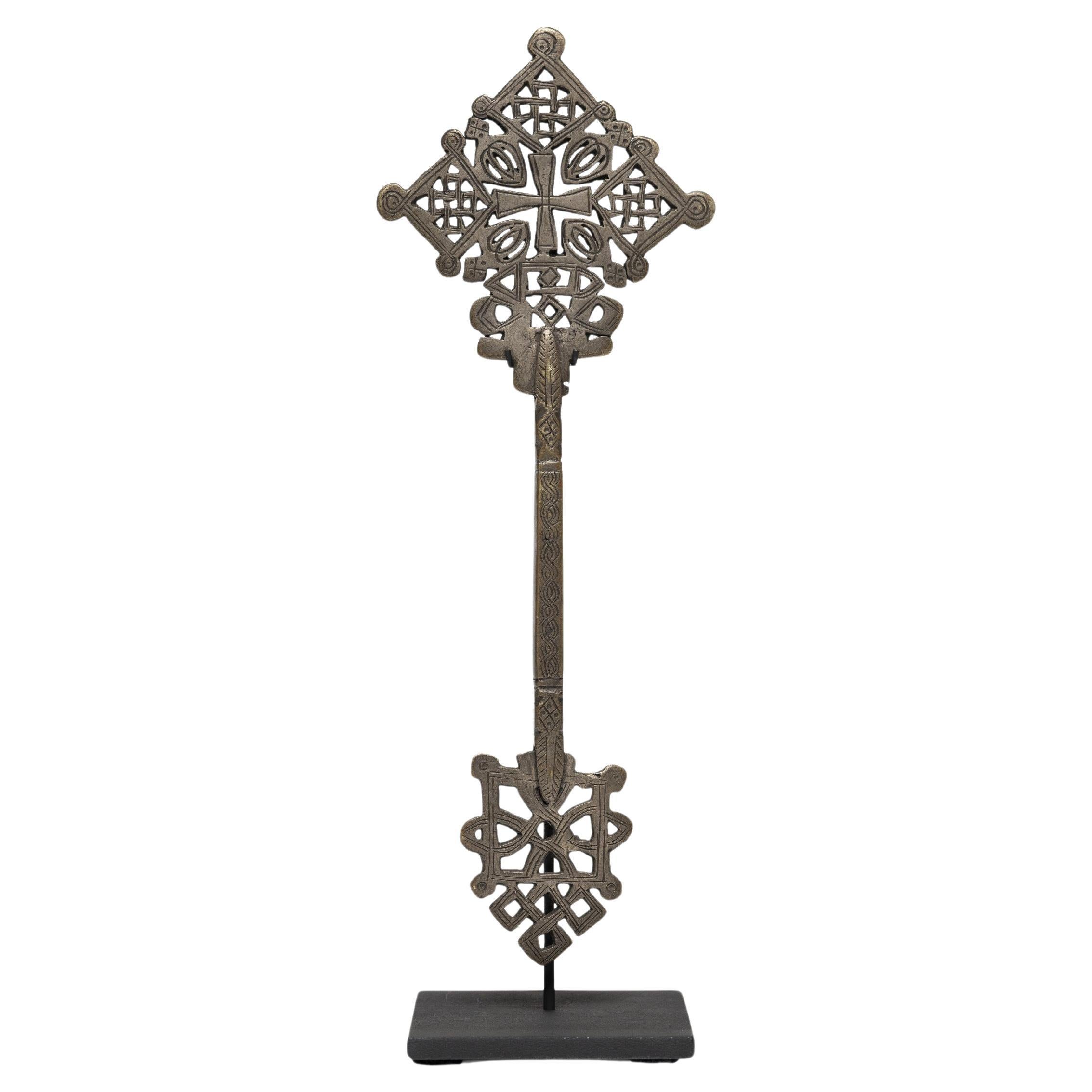 Ethiopian Bronze Coptic Cross, c. 1900