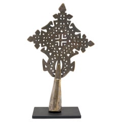 Antique Ethiopian Coptic Processional Cross, circa 1900