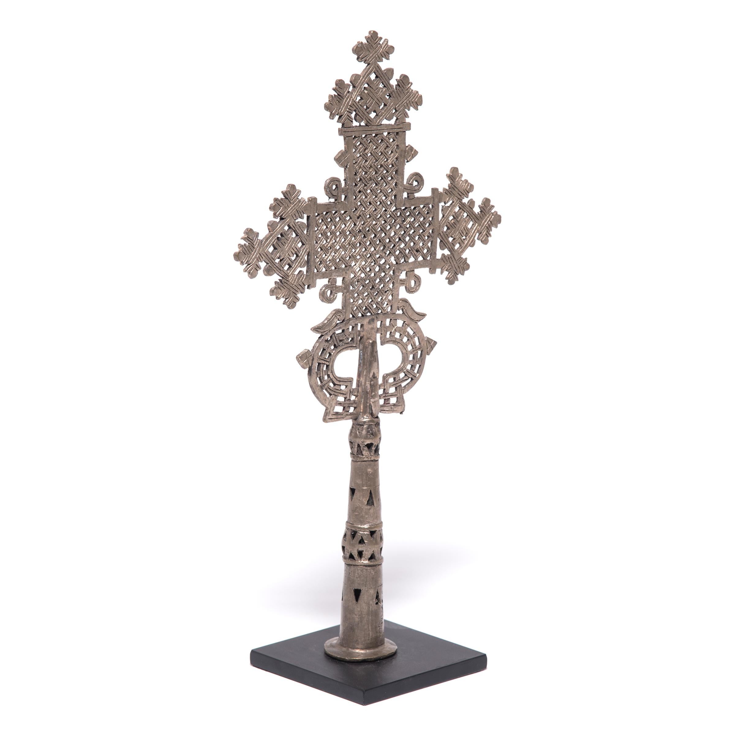 Cast Ethiopian Coptic Processional Cross