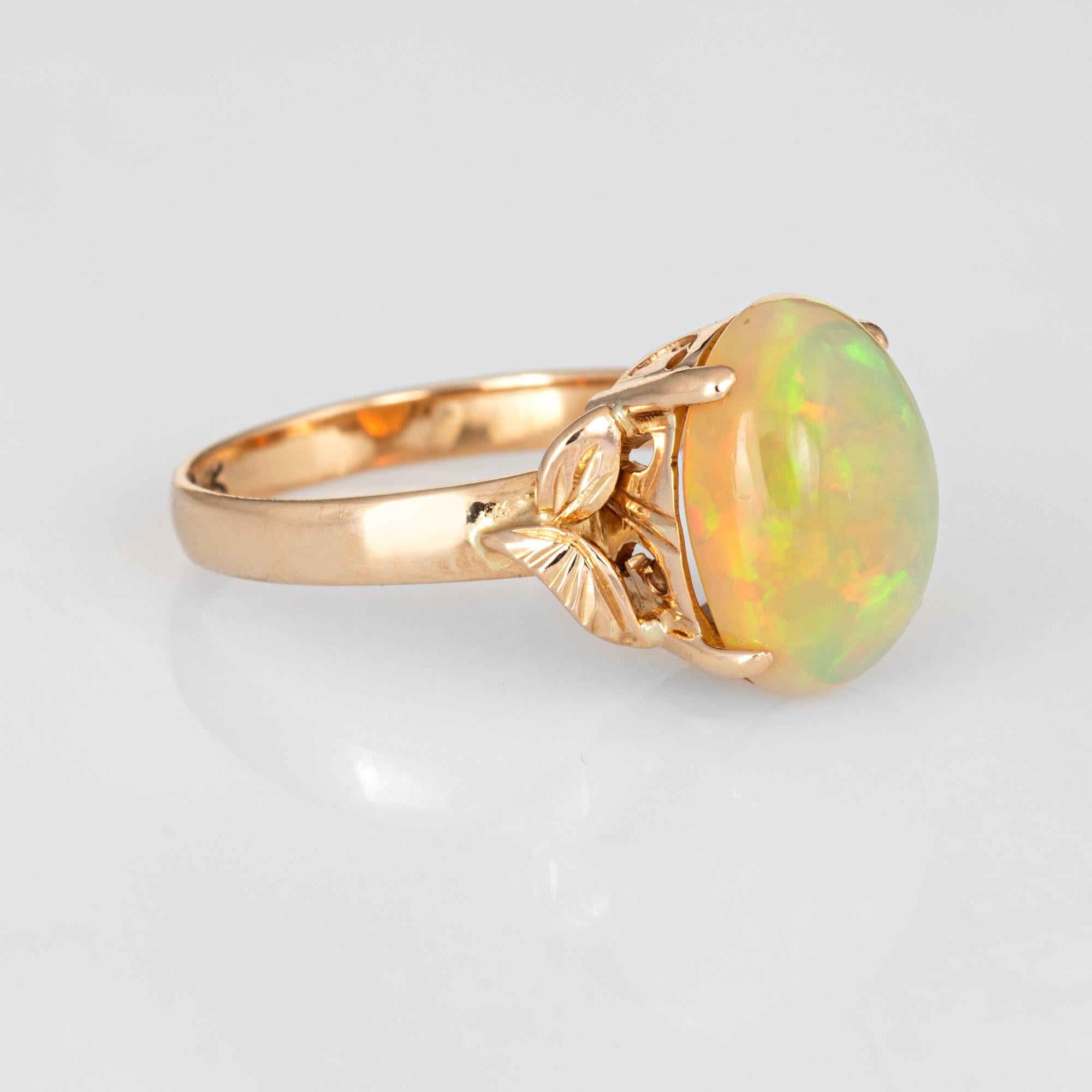 yellow opal ring