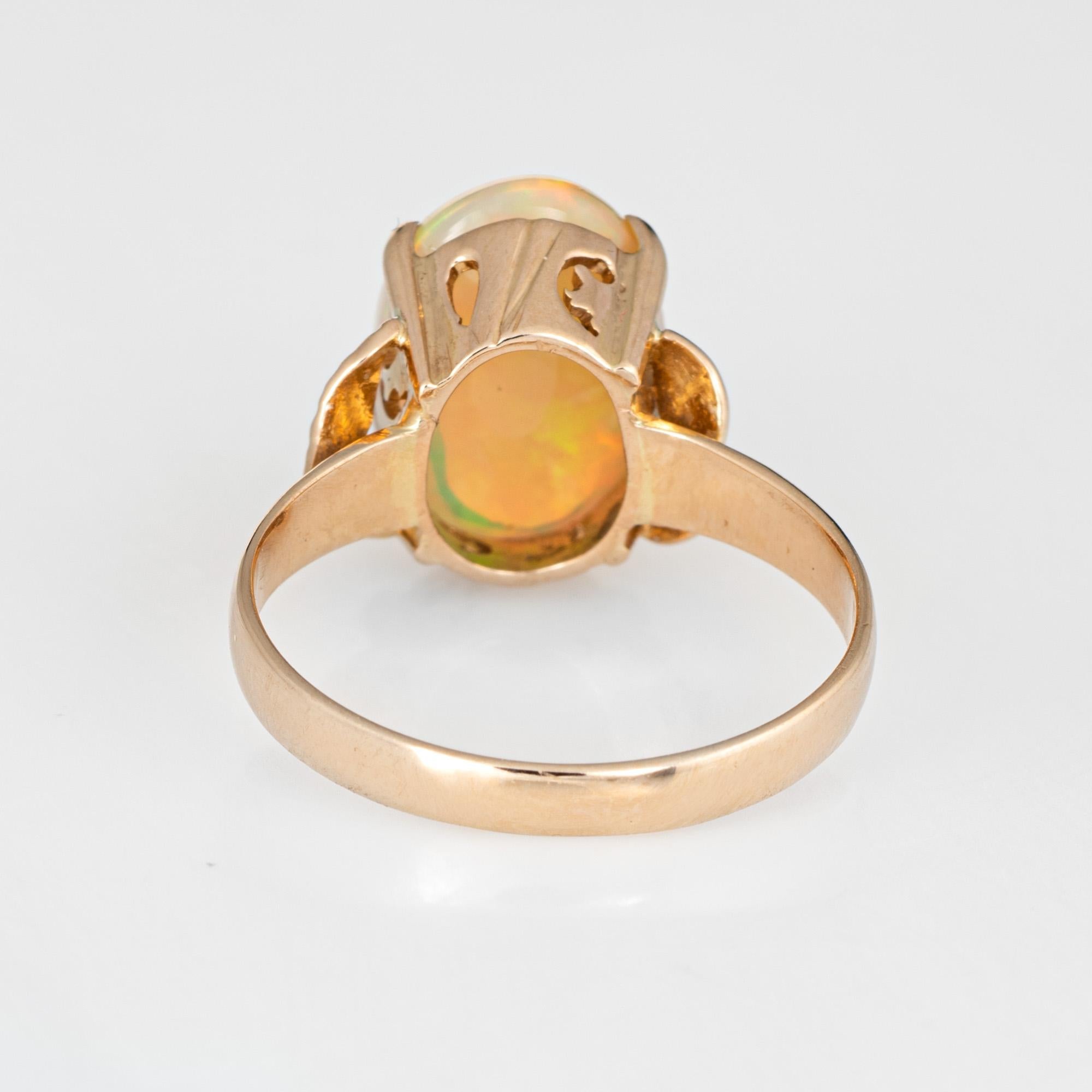 'fire opal yellow gold