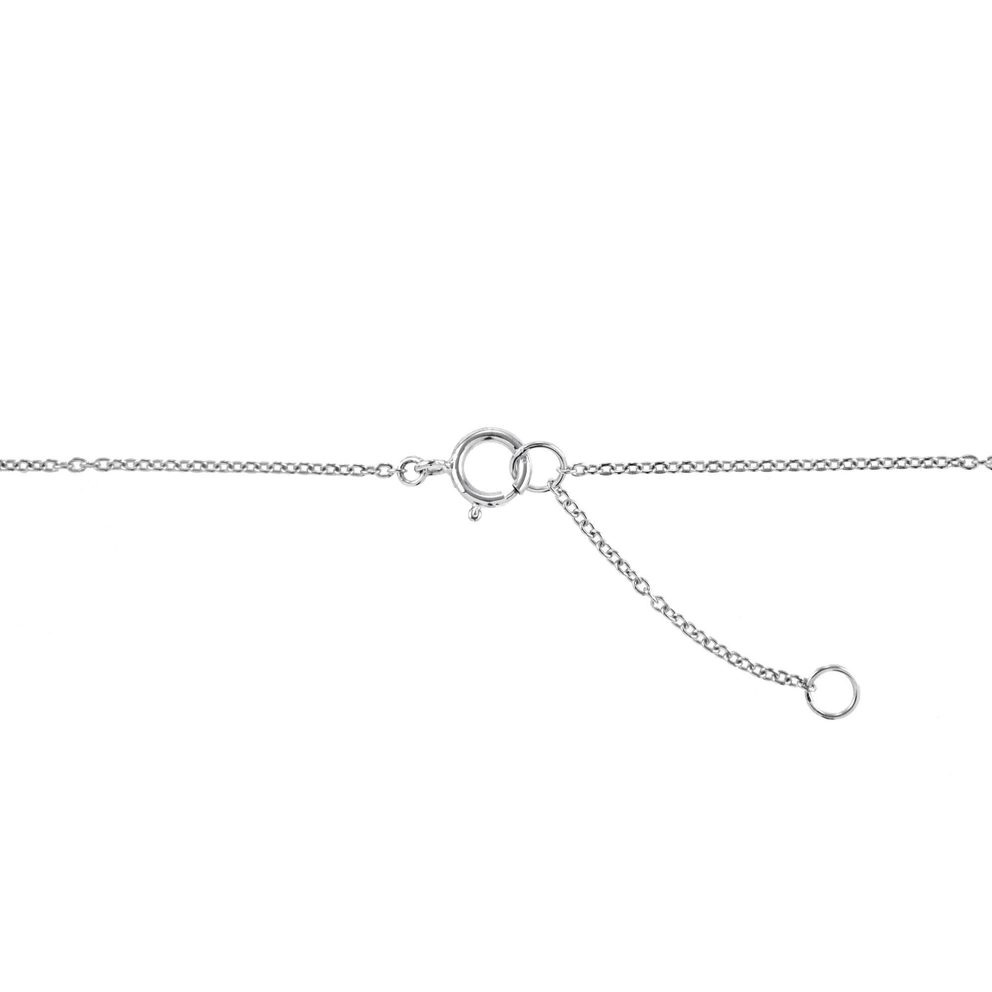 Ethiopian Opal and Diamond Art Deco Style Necklace in 18K White Gold (Ovalschliff) im Angebot