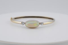 Ethiopian Opal and Diamond Ring in 14K Yellow & White Gold