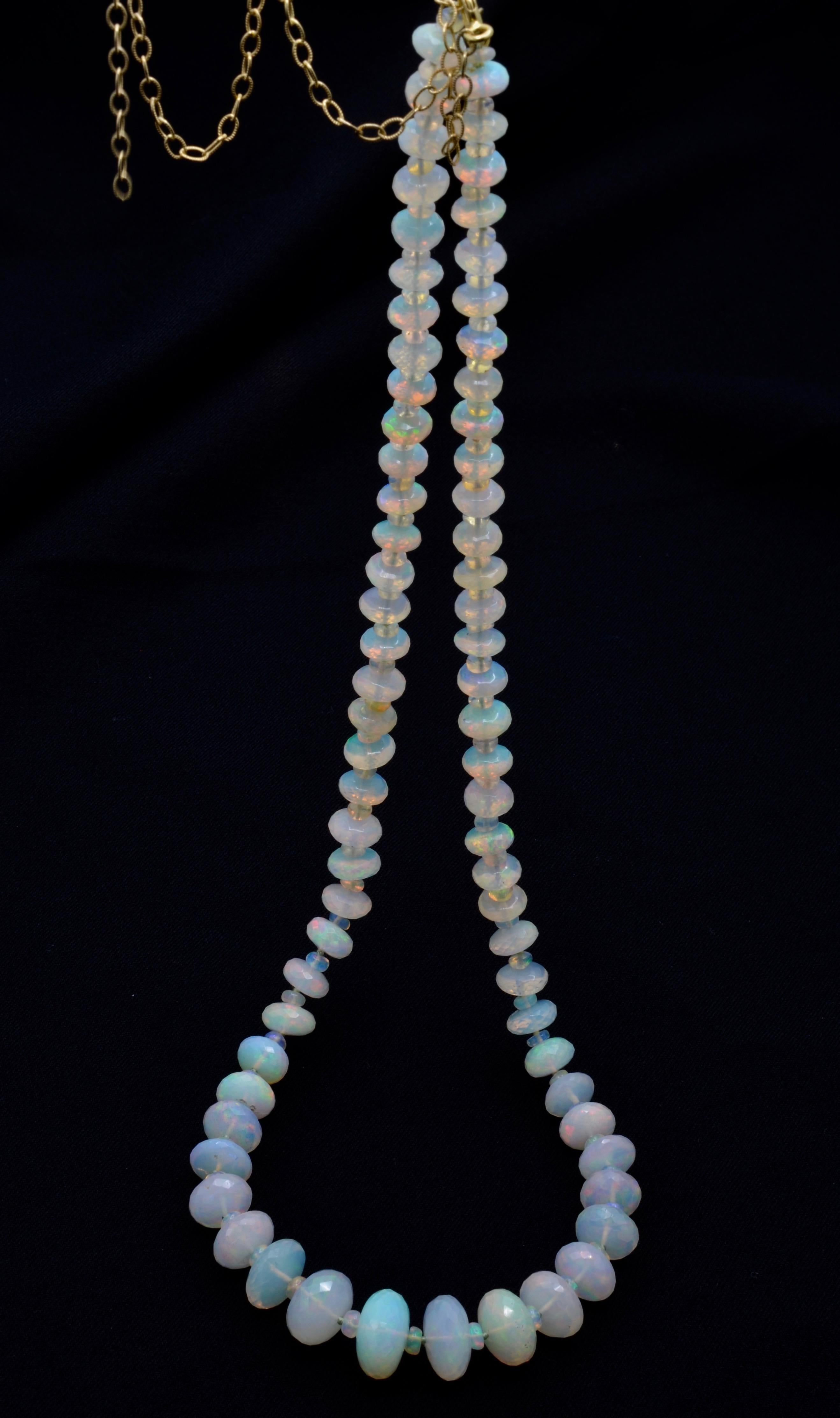 Ethiopian Opal Bead Necklace In New Condition In Berkeley, CA