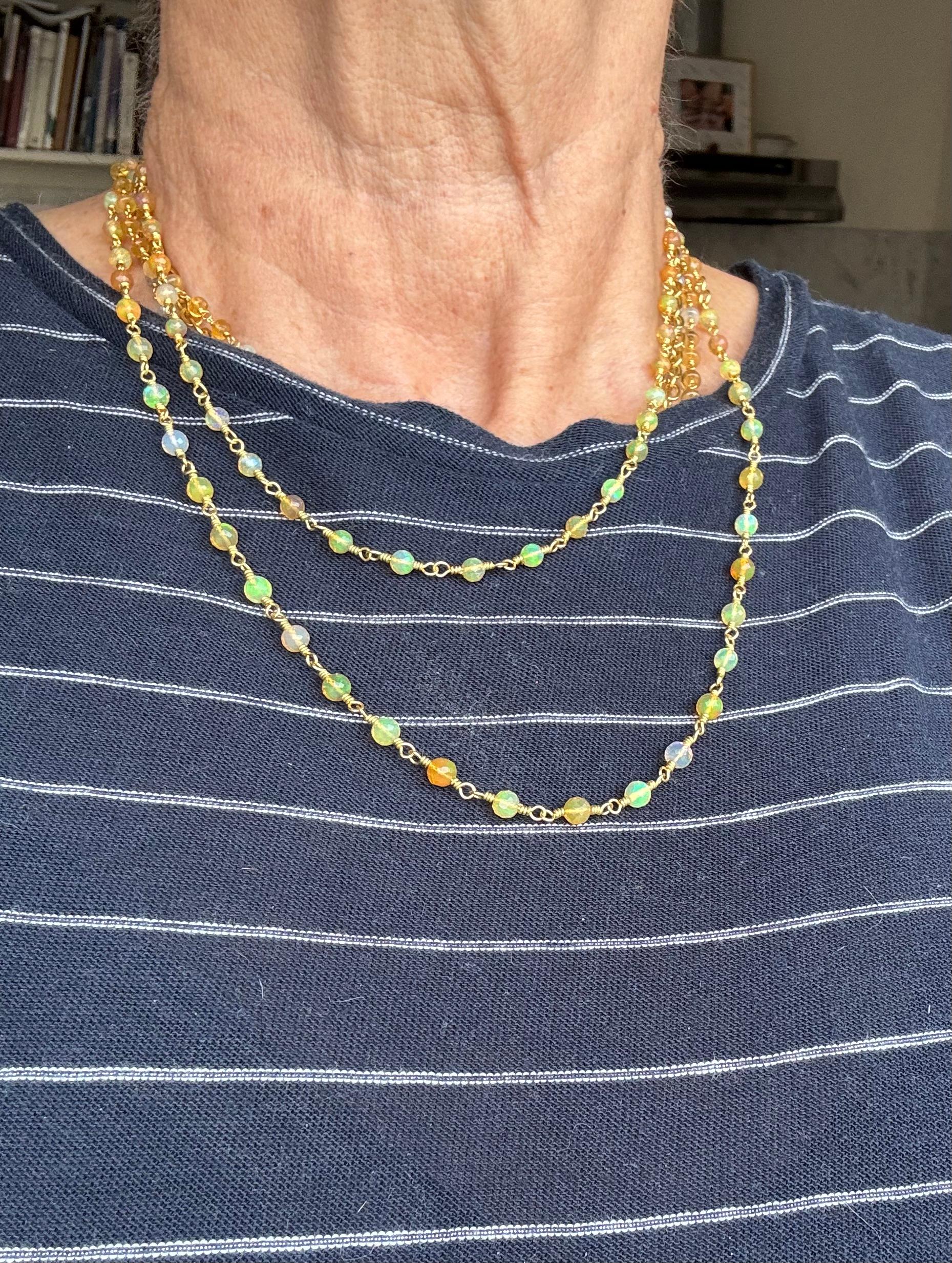 Collana di perline di opale etiope in vendita 1