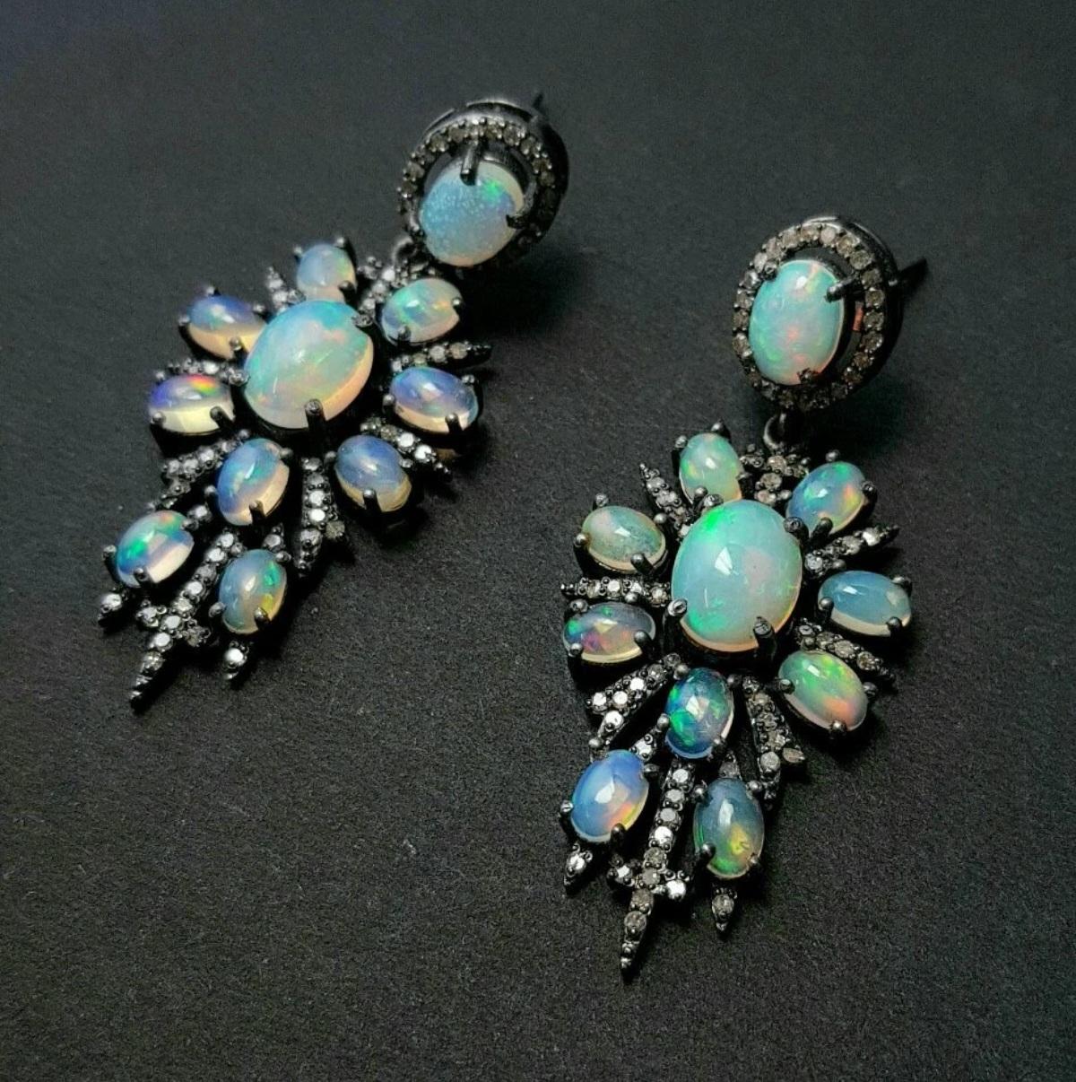 Boucles d'oreilles Design/One en argent 925 avec diamant Cadeau de mariage. en vente 1