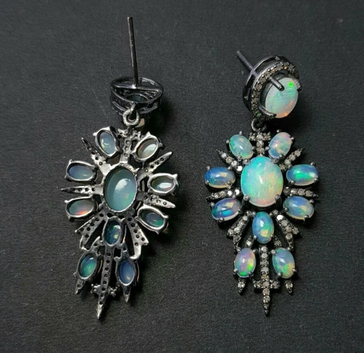 Boucles d'oreilles Design/One en argent 925 avec diamant Cadeau de mariage. en vente 3