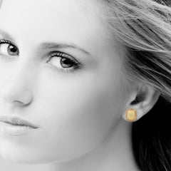 Ethiopian Opal Diamond 18 Karat Gold Stud Earrings