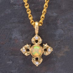 Ethiopian Opal Mandala Pendant