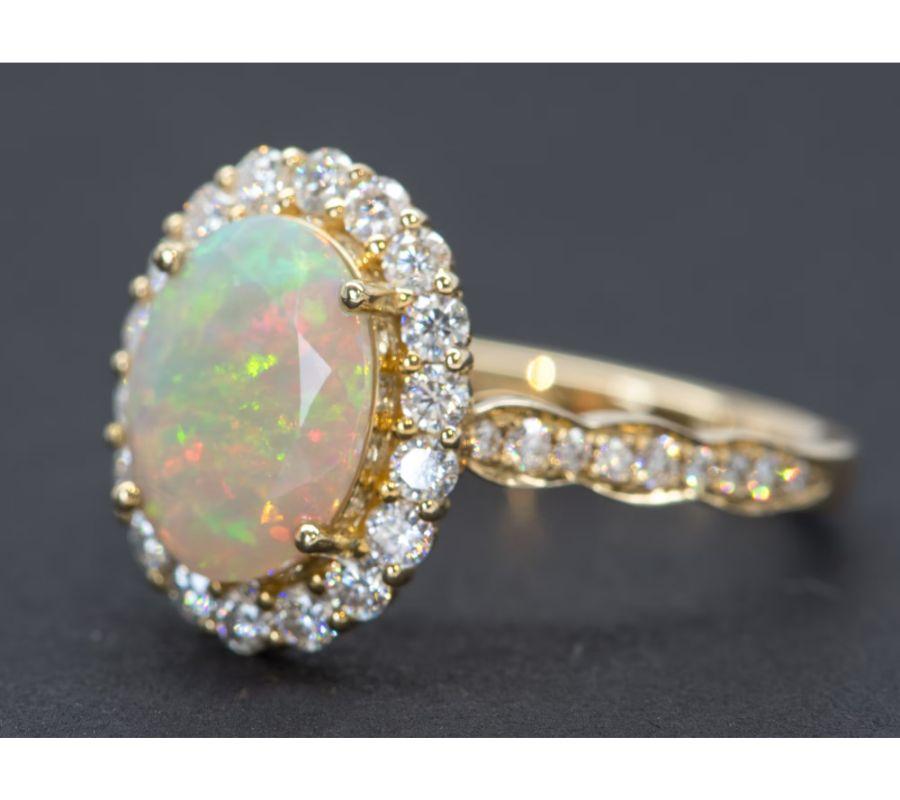 opal moissanite engagement rings