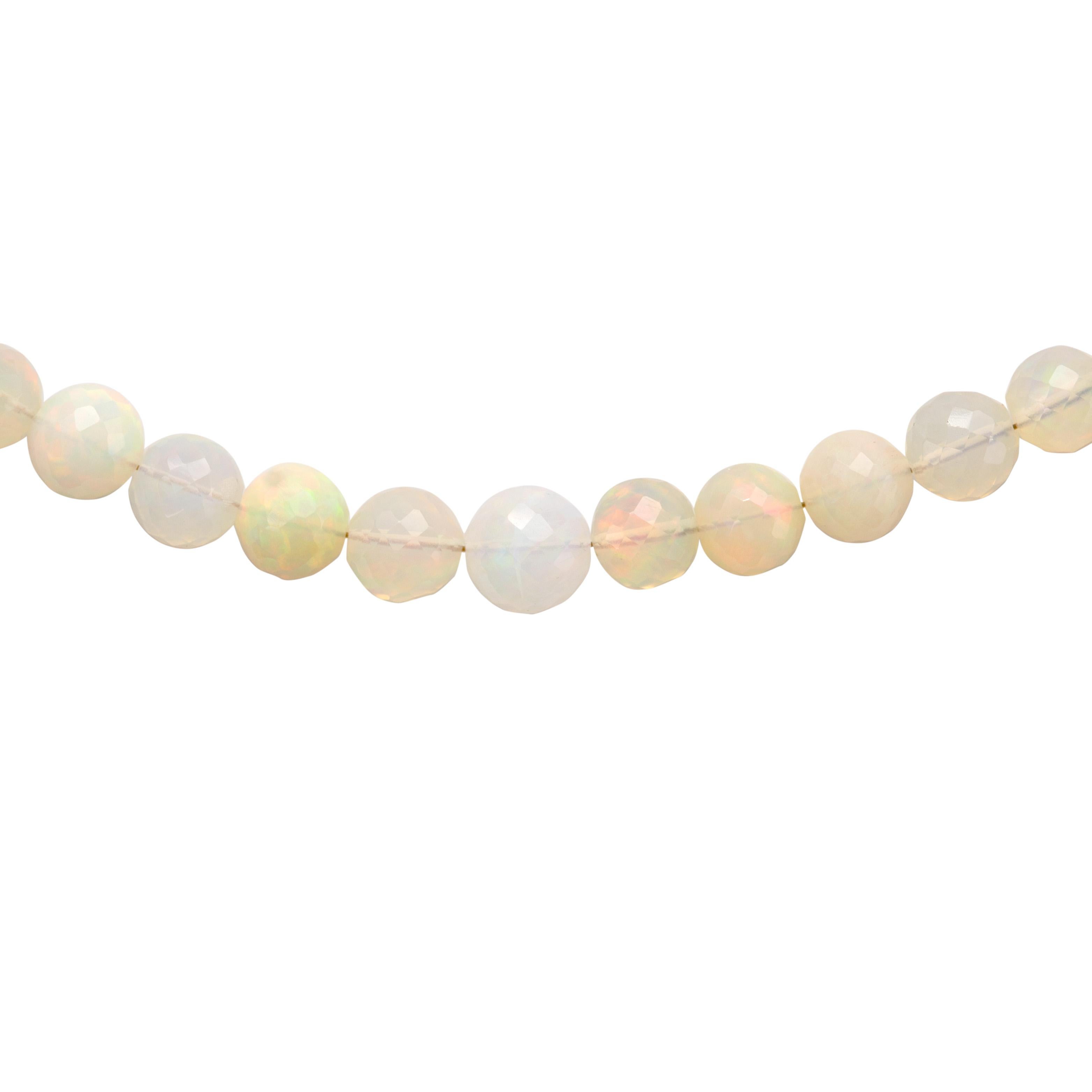 Bead Ethiopian Opal Necklace 18K Gold - by Bombyx House For Sale