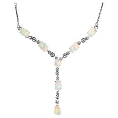 Äthiopischer Opal Halskette in 925 Sterlingsilber Geburtsstein anniversary Halskette